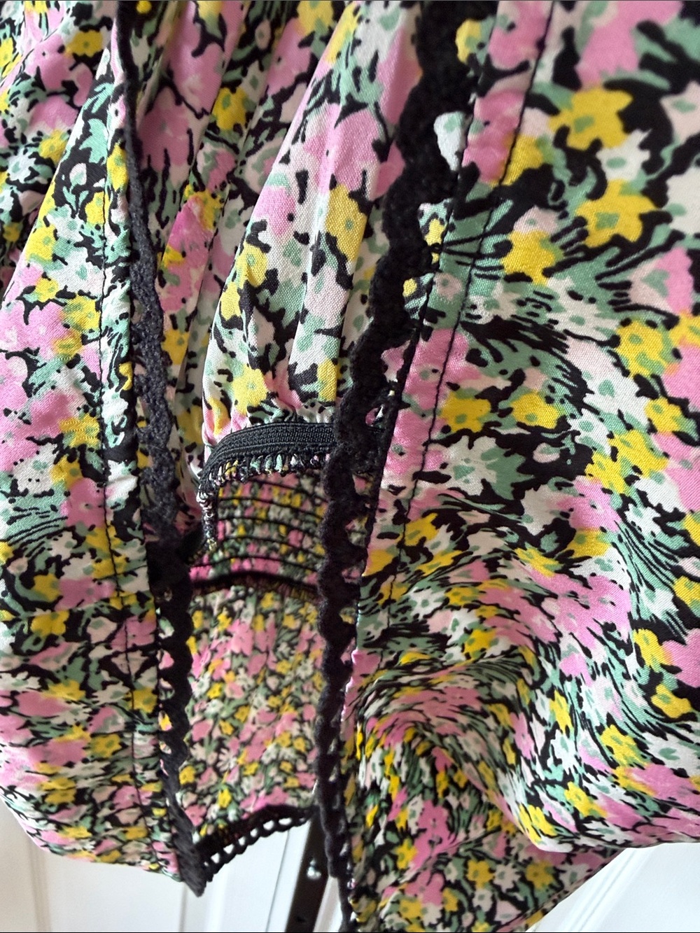 New Look Pink Floral Smocked Square-Neck Top - Picture 12 of 13